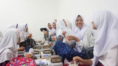 santri yatim pesantren al hilal